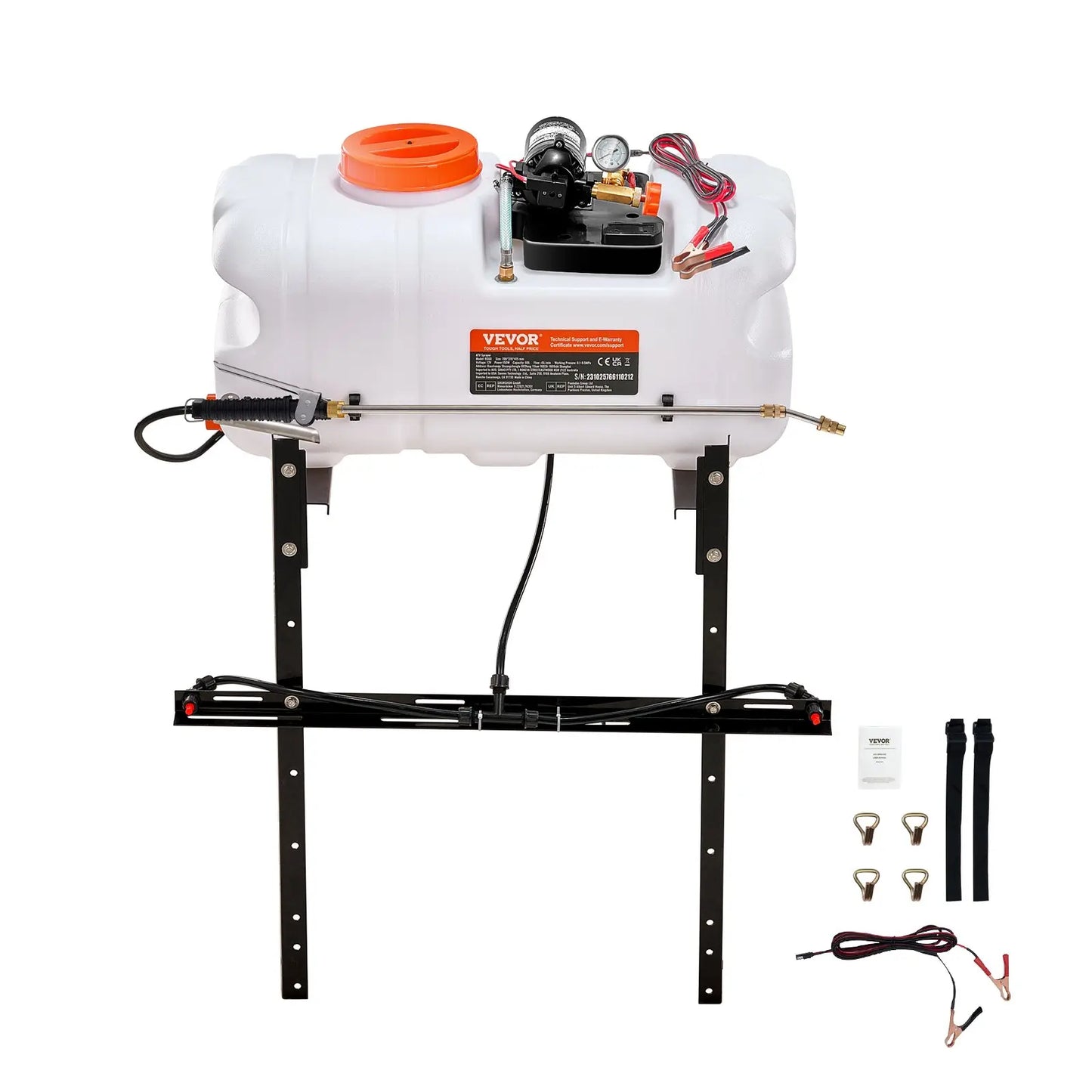 Battery-Powered Electric Backpack Sprayer | 4-Gallon Tank, 90 PSI Adjustable Pressure (12V 8Ah)