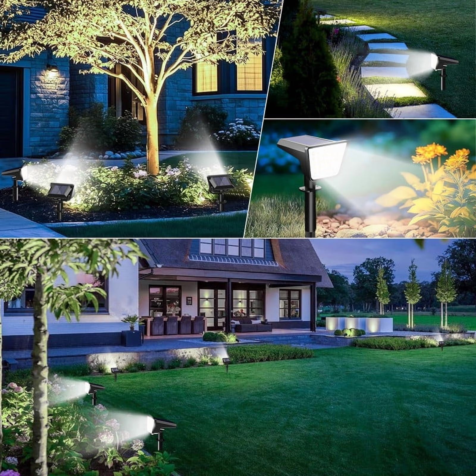 Solar Pathway & Yard Lights (4-Pack) – Waterproof Landscape Lighting