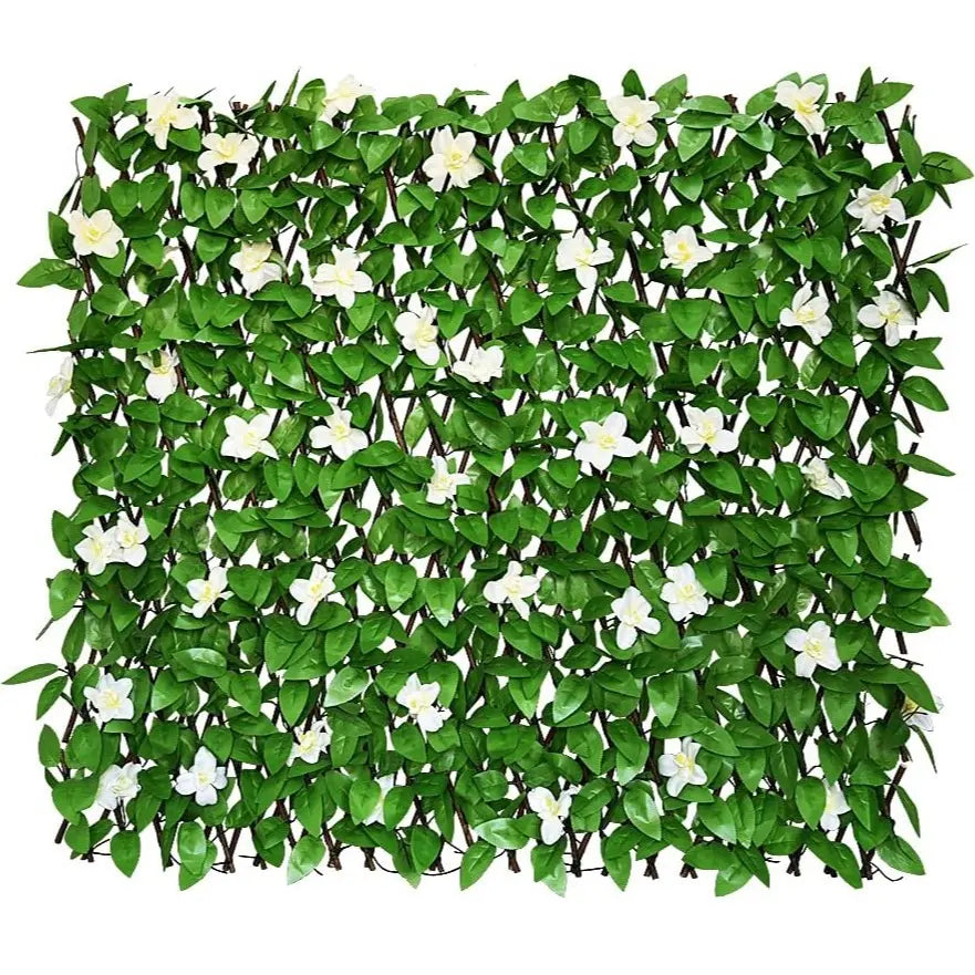 Expandable Artificial Ivy Privacy Fence Screen | Retractable Garden Trellis & Balcony Decor
