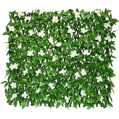 Expandable Artificial Ivy Privacy Fence Screen | Retractable Garden Trellis & Balcony Decor
