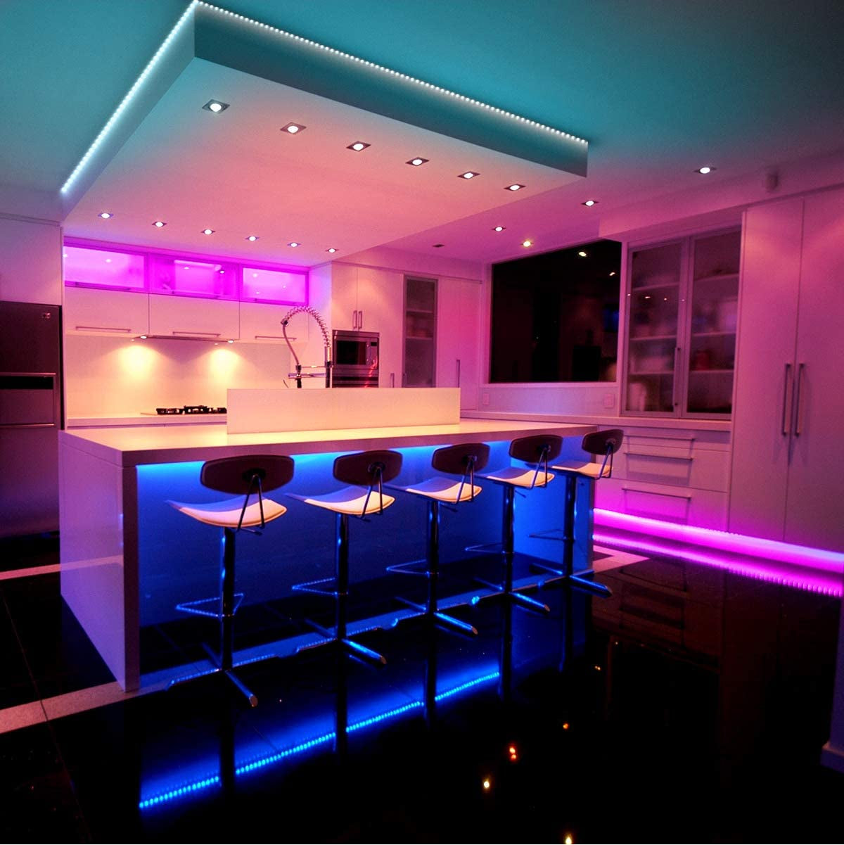 Color-Changing LED Strip Lights (60Ft) – Remote-Controlled Bedroom Lighting