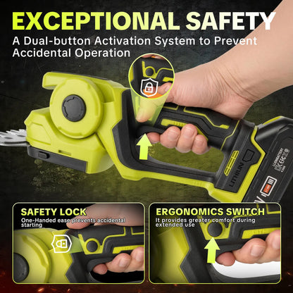 Cordless 2-In-1 Grass Shear & Shrub Trimmer | Lightweight Handheld Electric Hedge Clipper (Includes 2x 21V Batteries)